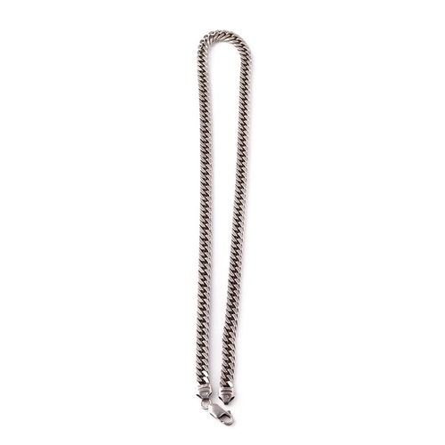 396 - Silver curb link chain, 66.5 grams, 51.5cm long.