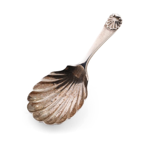 67 - George V hallmarked silver caddy spoon with shell bowl and shell motif to handle, Josiah Williams & ... 