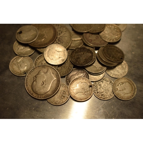 11 - A collection of pre-1920 silver coinage of varying denominations, approx. 75+ grams.