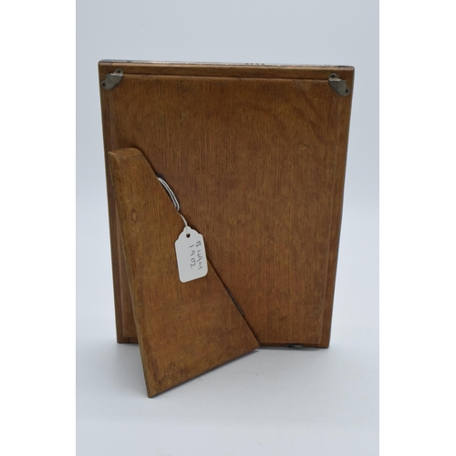 166 - Silver photo frame with easel back, Birmingham 1902, glazed, 22.5cm tall.