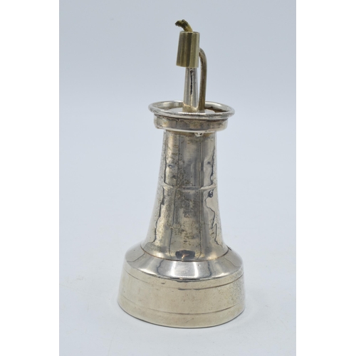 176 - Silver 'Go To Bed' / chamberstick, London 1906, Grey & Co, 12cm tall.