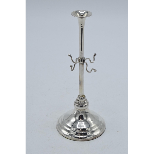 205 - Silver posy holder and ring stand, Birmingham 1913, H W Ltd, 13.5cm tall.