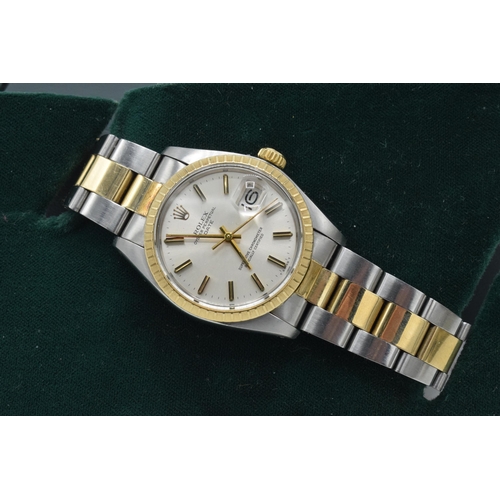 233 - Rolex Oyster Perpetual Date, stainless steel and 18ct yellow gold gentleman's wristwatch, serial no.... 