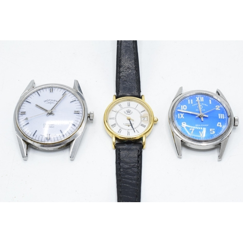 240 - A trio of watches to include a Rotary and 2 fashion others (all sold as spares).