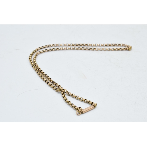 335 - 9ct gold antique necklace / chain, 5.3 grams, 45cm long.