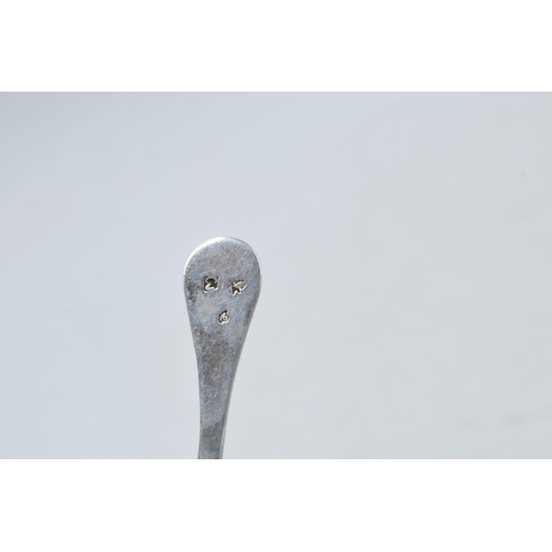 63 - German silver .800 caddy spoon with filigree-design bowl, stamped with marks dating prior to 1886, 9... 