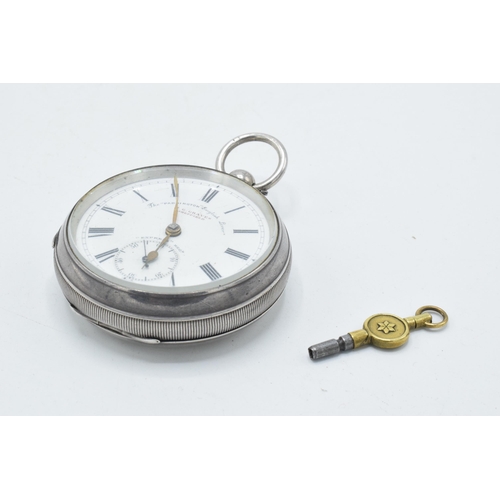 234A - Silver pocket watch 'J G Graves Sheffield' 'The Paddington English Lever', Birmingham 1902, with num... 