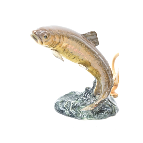 65A - Beswick lion together with Beswick trout 1032 (chipped) (2).
