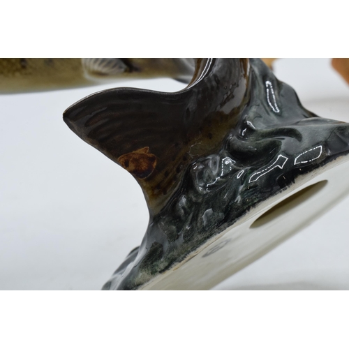 65A - Beswick lion together with Beswick trout 1032 (chipped) (2).