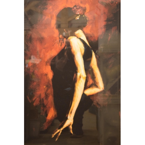 Fabian Perez (Argentinian, Born 1967): framed limited edition print 'Flamenco Dancer II', 64/95, signed in pencil to bottom left, 20'' x 26.5'' without frame.
