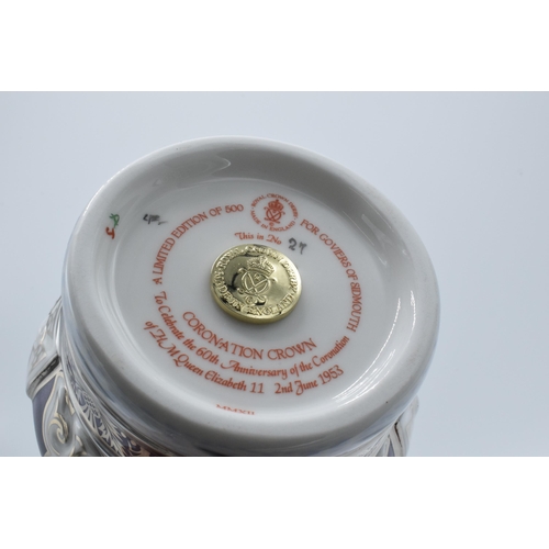 45 - Royal Crown Derby paperweight, Coronation Crown, number 27 of a limited edition of 500 commissioned ... 