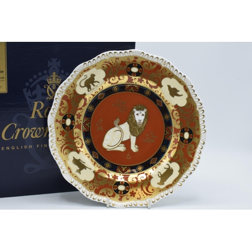 46 - Royal Crown Derby, the Heraldic Lion Plate, commissioned by Goviers of Sidmouth, designed by Louise ... 