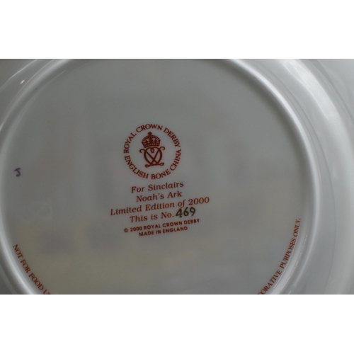 47 - Royal Crown Derby, the Noah's Arc Plate, commissioned by Goviers of Sidmouth, number 469 of a limite... 