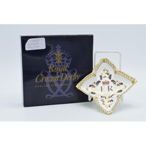 49 - Royal Crown Derby star shaped pin tray decorated to celebrate the Diamond Jubilee of H. M. Queen Eli... 