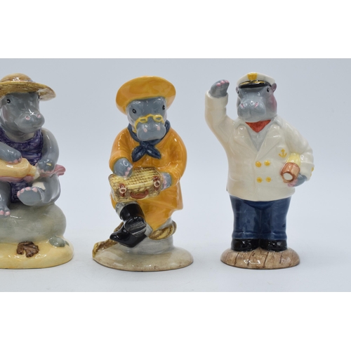 52 - Boxed Beswick Hippos on Holiday to include Grandma Hippo, Grandpa Hippo, Ma Hippo and Pa Hippo (4), ... 