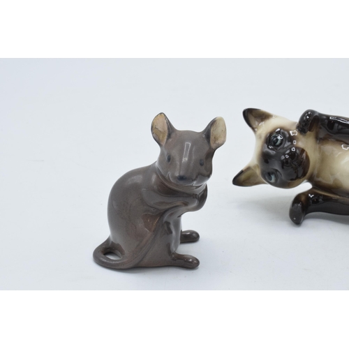 54 - Beswick figures of a climbing cat and a mouse (2).