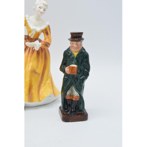 55 - Beswick lion cub together with Royal Doulton figure Kirsty HN2381, Micawber and Sandland figure (4).