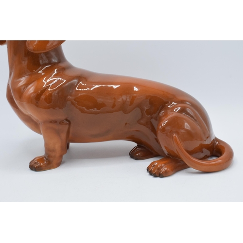 69 - Beswick large fireside tan dachshund 2286.