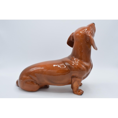 69 - Beswick large fireside tan dachshund 2286.