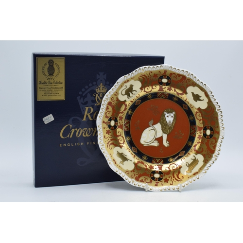 46 - Royal Crown Derby, the Heraldic Lion Plate, commissioned by Goviers of Sidmouth, designed by Louise ... 