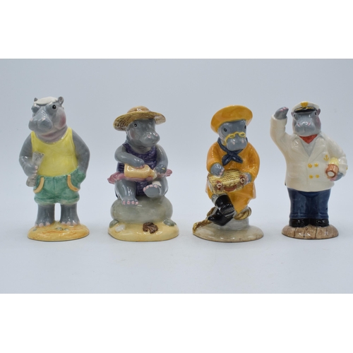 52 - Boxed Beswick Hippos on Holiday to include Grandma Hippo, Grandpa Hippo, Ma Hippo and Pa Hippo (4), ... 