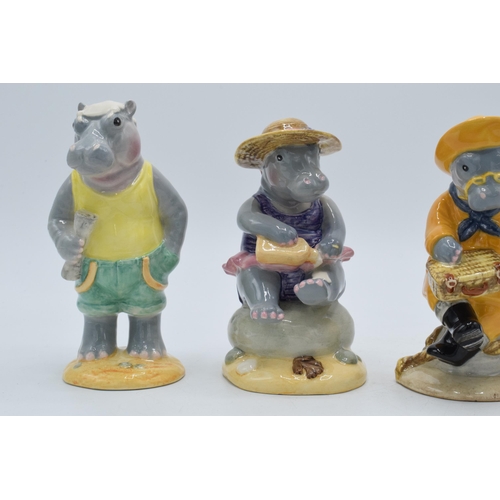 52 - Boxed Beswick Hippos on Holiday to include Grandma Hippo, Grandpa Hippo, Ma Hippo and Pa Hippo (4), ... 
