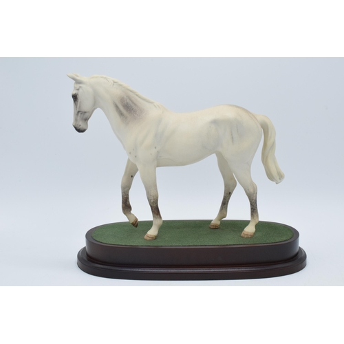 61 - Beswick Desert Orchid on wooden base with leaflet (Doulton backstamp).