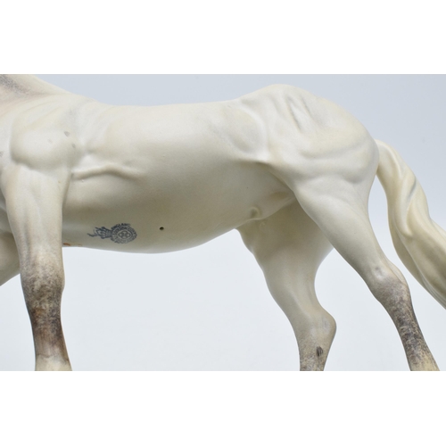 61 - Beswick Desert Orchid on wooden base with leaflet (Doulton backstamp).