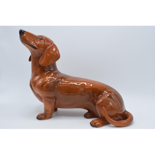 69 - Beswick large fireside tan dachshund 2286.