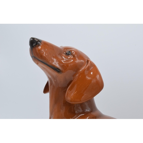 69 - Beswick large fireside tan dachshund 2286.