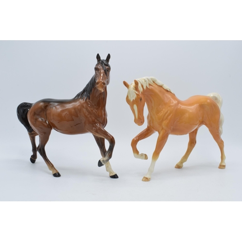 139 - Beswick Spirit of Freedom 2689, in gloss palomino colourway (ears af), together with brown gloss Spi... 