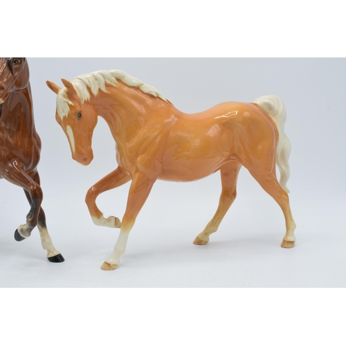 139 - Beswick Spirit of Freedom 2689, in gloss palomino colourway (ears af), together with brown gloss Spi... 