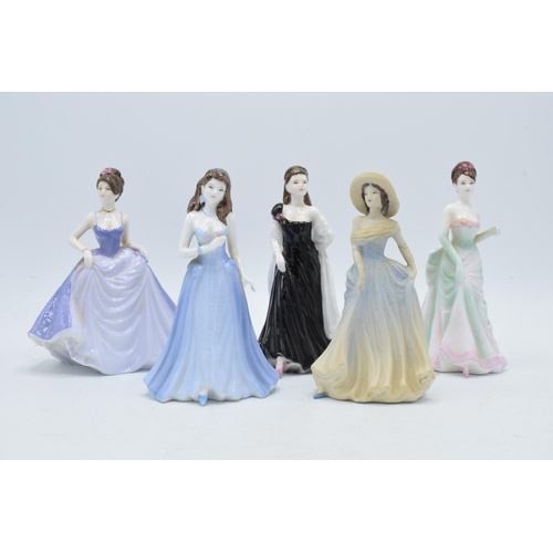 117 - Coalport small lady figures to include Make A Wish Ball, Ellie, matte Jenny, Good Luck and Friendshi... 