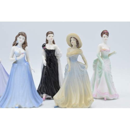 117 - Coalport small lady figures to include Make A Wish Ball, Ellie, matte Jenny, Good Luck and Friendshi... 