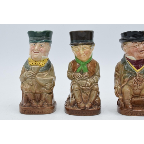 132 - 4 Royal Doulton Toby jugs from the Dickens collection to include Pickwick, Sam Weller, Micawber and ... 