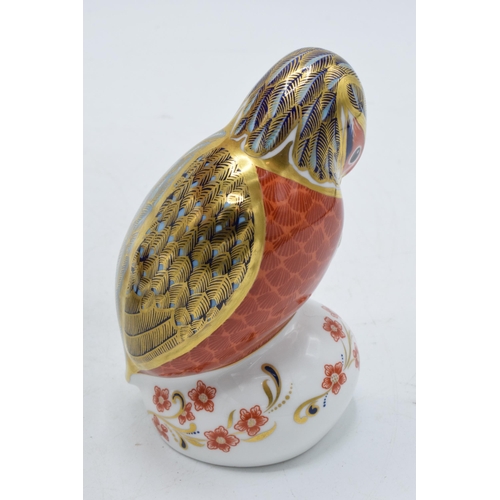 29 - Royal Crown Derby paperweight, Kingfisher, date mark for 1995, gold stopper.