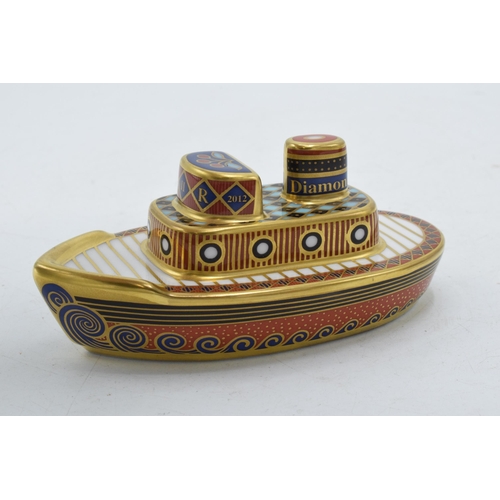 43 - Royal Crown Derby paperweight, Tug Boat, part of the ‘Treasures of Childhood’ collection, this is on... 