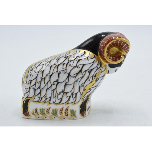 47 - Royal Crown Derby paperweight Derby Ram, 7cm high, exclusively available from The Royal Crown Derby ... 