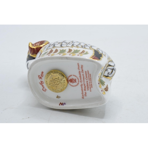 47 - Royal Crown Derby paperweight Derby Ram, 7cm high, exclusively available from The Royal Crown Derby ... 