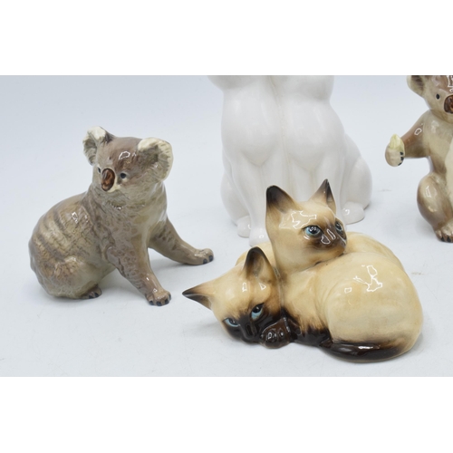 57 - Beswick Koalas 680 and 1 other, together with Siamese Cats 1296 and Cats Chorus (4).