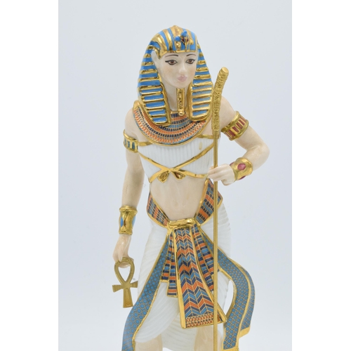 94 - Wedgwood limited edition figure Tutankhamun The Boy King CW310 with cross and staff.