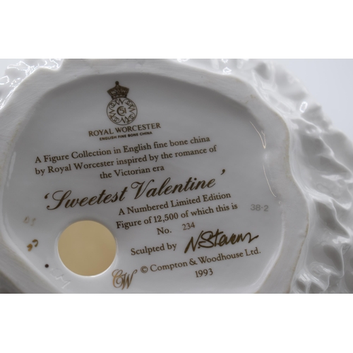 97 - Royal Worcester limited edition figurine Sweetest Valentine.