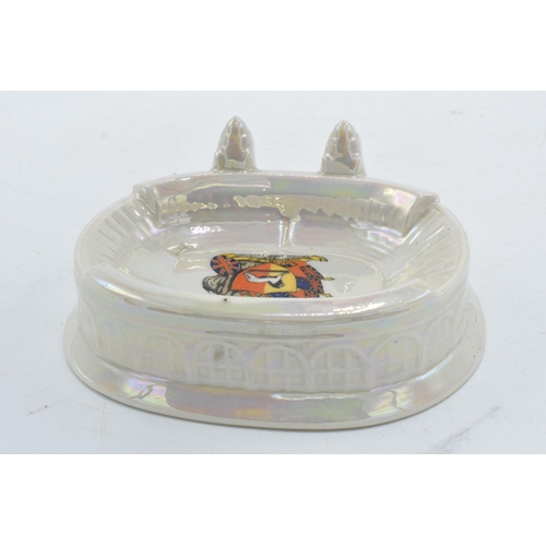 144 - Wedgwood cream ware lamp base together with a Carlton China model of The British Stadium, Wembley (2... 