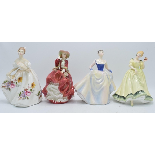 123 - A collection of Royal Doulton lady figures to include Marilyn, Paula, Top O' the Hill and Lisa. Heig... 