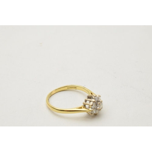 168 - 18ct gold diamond ring, 3.1 grams, size O, with approx. 0.4 of diamond.