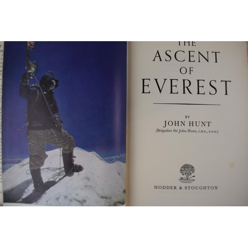 453 - A collection of books of Mount Everest interest. The Ascent of Everest John Hunt Second Impression D... 