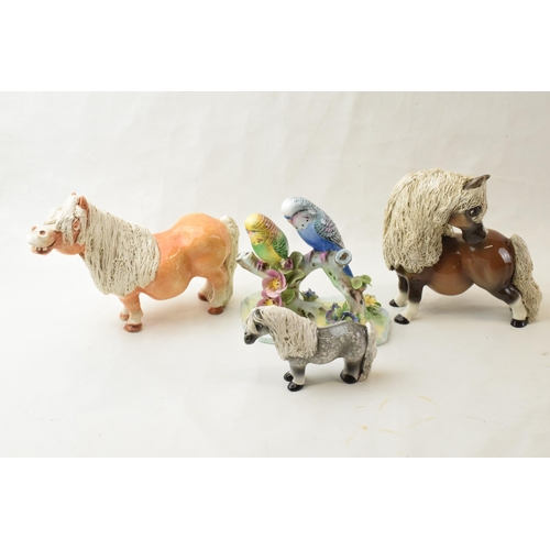 70 - A trio of Cheval Ceramic horses to include a palomino, a brown and a grey horse together with Adderl... 