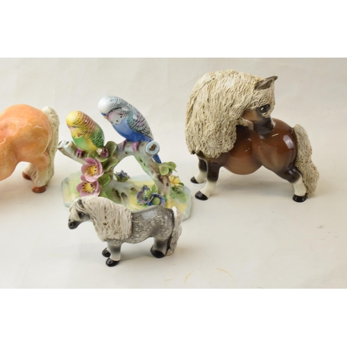 70 - A trio of Cheval Ceramic horses to include a palomino, a brown and a grey horse together with Adderl... 