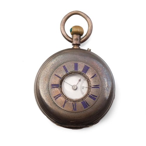 470 - Hallmarked silver Half Hunter pocket watch, Birmingham 1883, non working.