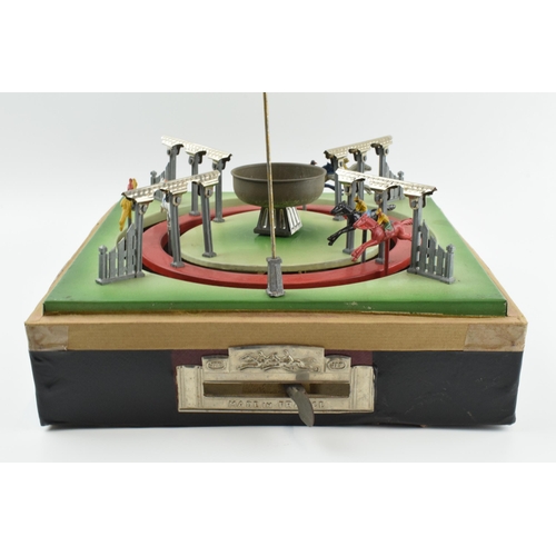 276 - 20th century French two-track horse racing parlour game 'Jeu De Course' made by 'JeP', with painted ... 